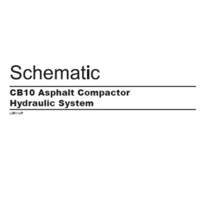 EN CAT Paving CB10 Asphalt Compactor  Hydraulic Schematic Manual - PDF DOWNLOAD