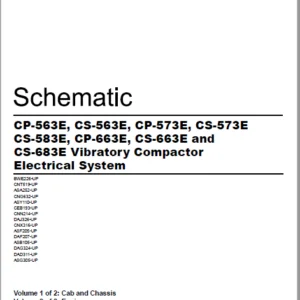EN CAT Paving CP-563E CS-563E CP-573E CS-573E CS-583E CP-663E CS-663E CS-683E Vibratory Compactor Electric Schematic Manual