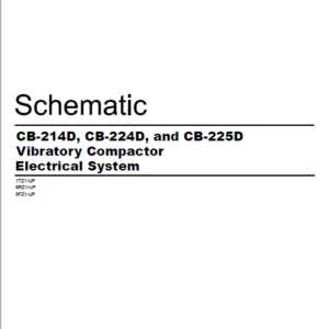 EN CAT Paving Compactor CB-214D CB-224D CB-225D Vibratory   Electric Schematic  Manual - PDF  DOWNLOAD