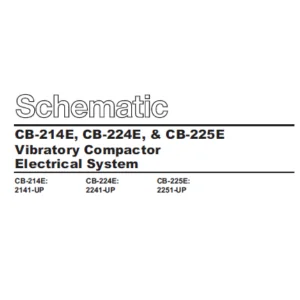 EN CAT Paving Compactor CB-214E CB-224E CB-225E Vibratory   Electric Schematic  Manual - PDF DOWNLOAD