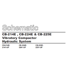 EN CAT Paving Compactor CB-214E CB-224E CB-225E Vibratory Hydraulic Schematic  Manual - PFD DOWNLOAD