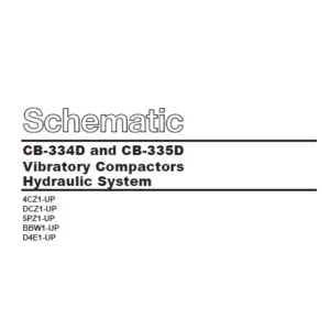 EN CAT Paving Compactor CB-334D CB-335D Vibratory Hydraulic Schematic Manual - PDF Download