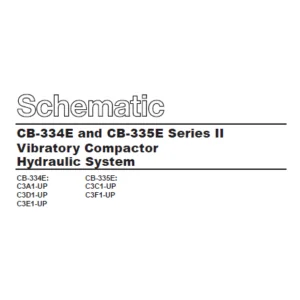 EN CAT Paving Compactor CB-334E CB-335E Series II Vibratory  Hydraulic Schematic  Manual - PDF DOWNLOAD