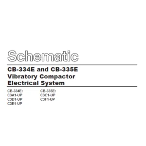 EN CAT Paving Compactor CB-334E CB-335E Vibratory  Electric Schematic Manual - PDF DOWNLOAD