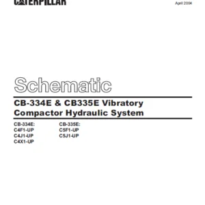 EN CAT Paving Compactor CB-334E CB335E Vibratory  Hydraulic Schematic  Manual - PDF DOWNLOAD