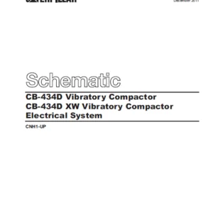 EN CAT Paving Compactor CB-434D Vibratory - CB-434D XW Vibratory Electric Schematic  Manual - PDF DOWNLOAD