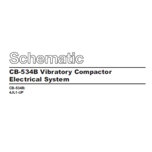 EN CAT Paving Compactor CB-534B Vibratory Electric Schematic Manual - PDF DOWNLOAD