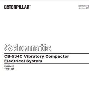 EN CAT Paving Compactor CB-534C Vibratory  Electric Schematic  Manual - PDF DOWNLOAD