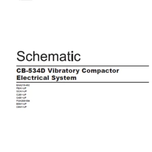 EN CAT Paving Compactor CB-534D Vibratory Electric Schematic Manual - PDF DOWNLOAD