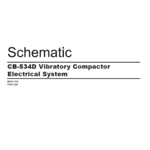EN CAT Paving Compactor CB-534D Vibratory   Electric Schematic Manual - PDF DOWNLOAD