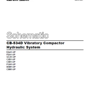 EN CAT Paving Compactor CB-534D Vibratory Hydraulic Schematic  Manual - PDF DOWNLOAD