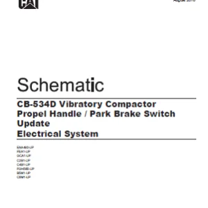 EN CAT Paving Compactor CB-534D Vibratory Propel H le Park Brake Switch Electric Schematic Manual - PDF DOWNLOAD
