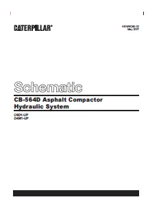 EN CAT Paving Compactor CB-564D Asphalt 189  Hydraulic Schematic  Manual - PDF DOWNLOAD