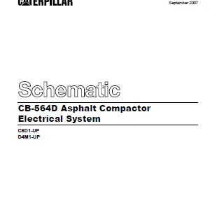 EN CAT Paving Compactor CB-564D Asphalt Electric Schematic  Manual - PDF DOWNLOAD