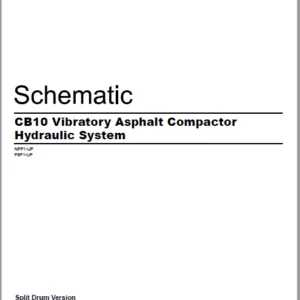 EN CAT Paving Compactor CB10 Vibratory Asphalt Split Drum Version Hydraulic Schematic  Manual - PDF DOWNLOAD
