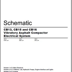 EN CAT Paving Compactor CB13 CB15 CB16 Vibratory Asphalt  Electric Schematic Manual - PDF DOWNLOAD