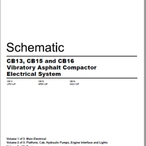 EN CAT Paving Compactor CB13 CB15 CB16 Vibratory Asphalt Electric Schematic  Manual - PDF DOWNLOAD