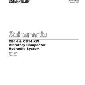 EN CAT Paving Compactor CB14 CB14 XW Vibratory  Hydraulic Schematic  Manual - PDF DOWNLOAD