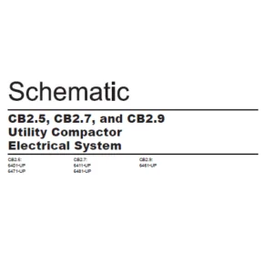 EN CAT Paving Compactor CB2.5 CB2.7 and CB2.9 Utility  Electrical System  Schematic  Manual - PDF DOWNLOAD