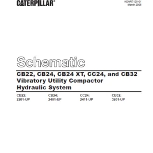 EN CAT Paving Compactor CB22 CB24 CB24 XT CC24 CB32 Vibratory  Hydraulic Schematic  Manual - PDF DOWNLOAD