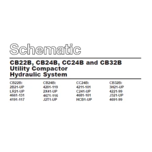 EN CAT Paving Compactor CB22B CB24B CC24B CB32B Utility Compactor Hydraulic Schematic  Manual - PDF DOWNLOAD