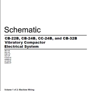 EN CAT Paving Compactor CB22B CB24B CC24B CB32B Vibratory V Electric Schematic Manual - PDF DOWNLOAD