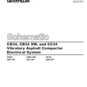 EN CAT Paving Compactor CB34 CB34 XW CC34 Vibratory Asphalt   Electric Schematic  Manual  - PDF DOWNLOAD