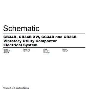 EN CAT Paving Compactor CB34B CB34B XW CC34B CB36B Vibratory  Electric Schematic Manual - PDF DOWNLOAD