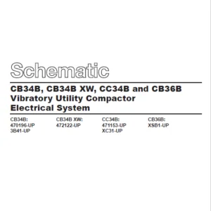 EN CAT Paving Compactor CB34B CB34B XW CC34B CB36B Vibratory Utility Compactor Electric Schematic Manual - PDF DOWNLOAD