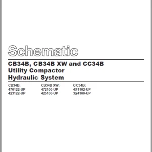 EN CAT Paving Compactor CB34B CB34B XW CC34B   Hydraulic Schematic  Manual - PDF DOWNLOAD