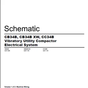 EN CAT Paving Compactor CB34B CB34B XW CC34B Vibratory  Electric Schematic Manual - PDF DOWNLOAD