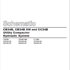 EN CAT Paving Compactor CB34B  CB34B XW and CC34B Utility Compactor Hydraulic System Schematic Manual