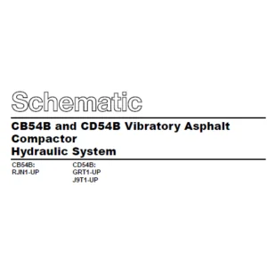 EN CAT Paving Compactor CB54B CD54B Vibratory Asphalt  Hydraulic Schematic Manual - PDF DOWNLOAD