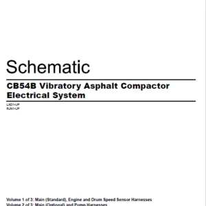 EN CAT Paving Compactor CB54B Vibratory Asphalt CB54B Electrical System Schematic Manual -  PDF DOWNLOAD