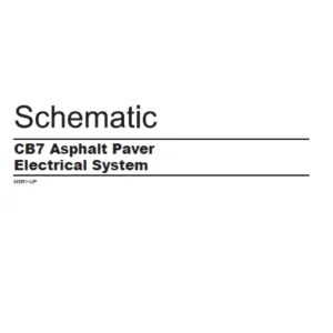 EN CAT Paving Compactor CB7 Asphalt Paver Electric Schematic Manual - PDF DOWNLOAD
