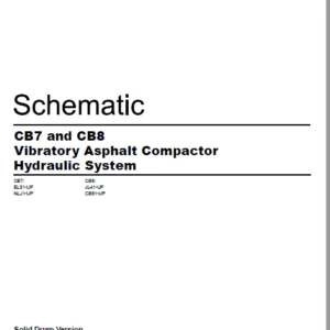 EN CAT Paving Compactor CB7 CB8 Vibratory Asphalt Solid Drum Version  Hydraulic Schematic  Manual - PDF DOWNLOAD