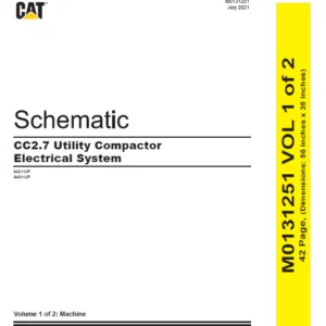 EN CAT Paving Compactor CC2.7 Machine Electric Schematic  Manual - PDF  DOWNLOAD