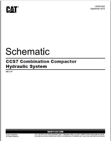 En Cat Paving Compactor Ccs7 Combination Hydraulic Schematic Manual Pdf Download