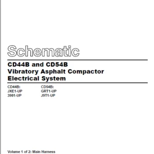EN CAT Paving Compactor CD44B CD54B Vibratory Asphalt  Electric Schematic Manual - PDF DOWNLOAD
