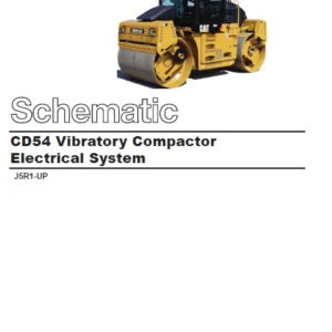 EN CAT Paving Compactor CD54 Vibratory   Electric Schematic  Manual - PDF DOWNLOAD