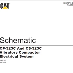 EN CAT Paving Compactor CP-323C CS-323C Vibratory 128-  Electric Schematic Manual - PDF DOWNLOAD