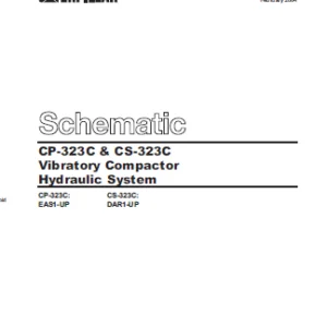EN CAT Paving Compactor CP-323C CS-323C Vibratory  Hydraulic Schematic  Manual - PDF DOWNLOAD