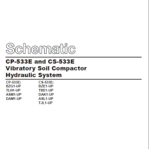EN CAT Paving Compactor CP-533E CS-533E Vibratory  Hydraulic Schematic Manual - PDF DOWNLOAD