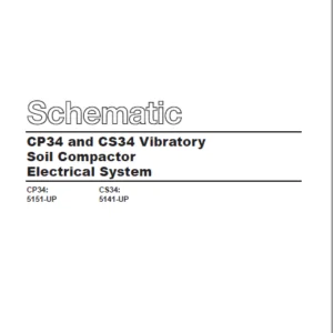 EN CAT Paving Compactor CP34 CS34 Vibratory Soil  Electric Schematic Manual - PDF DOWNLOAD