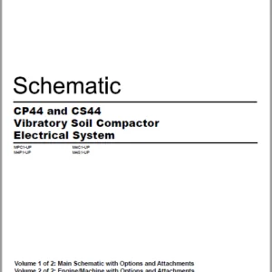 EN CAT Paving Compactor CP44 CS44 Vibratory Soil  Electric Schematic  Manual - PDF DOWNLOAD