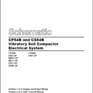 EN CAT Paving Compactor CP54B CS54B Vibratory Soil  Electric Schematic  Manual - PDF DOWNLOAD