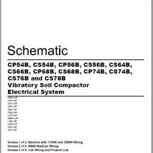 EN CAT Paving Compactor CP54B CS78B Vibratory Soil   Electric Schematic  Manual - PDF DOWNLOAD