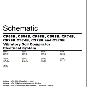 EN CAT Paving Compactor CP56B CS56B CP68B CS68B CP74B CP76B CS74B CS78B CS79B Vibratory Soil Electric Schematic Manual