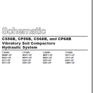 EN CAT Paving Compactor CP56B CS56B CP68B CS68B Vibratory Soil   Hydraulic Schematic  Manual - PDF DOWNLOAD