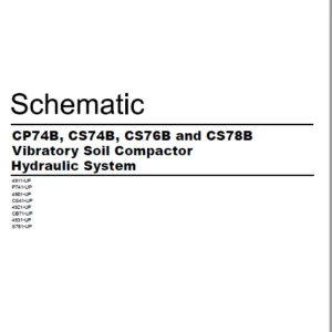 EN CAT Paving Compactor CP74B CS74B CS76B and CS78B Vibratory Soil Compactor Hydraulic System Schematic Manual